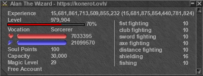 Signature for player Alan The Wizard