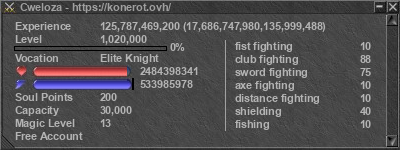 Signature for player Cweloza