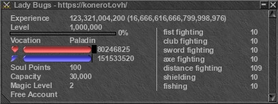 Signature for player Lady Bugs