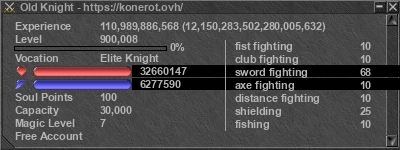 Signature for player Old Knight