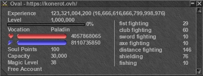 Signature for player Oval