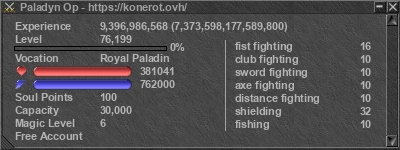Signature for player Paladyn Op