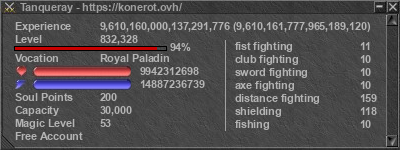 Signature for player Tanqueray