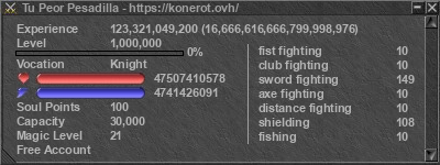 Signature for player Tu Peor Pesadilla